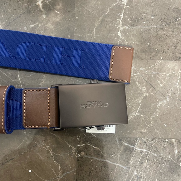 New! Size L Men’s (Authentic) Coach Print, Plaque Buckle Belt, 35Mm - Picture 6 of 8